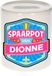 Bellatio Decorations Kinder spaarpot met naam - Dionne - keramiek - met dop - wit