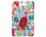 Atosa 50654 bougie 9 x 14 x 2 cm n° 0, rouge