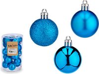 Artesania Cerd Krist+ boules de Noël - 20x - bleu clair - plastique - 4 cm