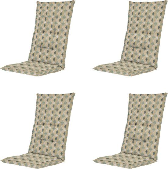 Madison Rae - Kussen hoge rug - Set van 4 - Groen