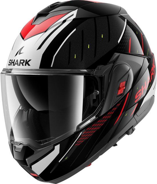 Shark Oxo systeemhelm motorhelm Rydger zwart zilver rood - Maat L