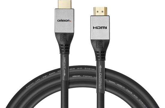 Celexon 1000015532 HDMI kabel 10 m HDMI Type A (Standaard) Zwart, Grijs