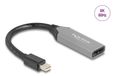 Delock 64331 Mini DisplayPort to HDMI Adapter 8K with HDR, 0.15 m, Black/Grey