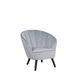 Beliani DALA Fauteuil - Velours gris clair