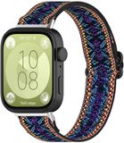 By Qubix Qubix Elastische nylon band Bohemian blauw geschikt voor Huawei Watch Fit 5 / 4 / 3