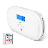X-Sense Koolmonoxidemelder, vervangbaar CO-alarm op batterijen met digitaal display, draagbaar koolmonoxidealarm voor thuis met CO Peak Value Memory, XC0C-SR