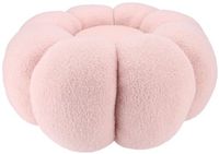 DK design Bloemen Poef - teddy - roze - 65 x 30 cm