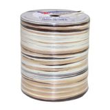 C.E. Pattberg RAFFIA veelkleurig bruin-wit-crème lint, 50 meter cadeaulint