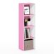 Furinno Pasir 4-Tier Open Plank Boekenkast, Roze/Wit