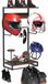 Support mural pour casque rétro, 4 pièces, marron foncé