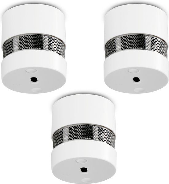 Alecto SA-201 TRIPLE Mini Rookmelder - 3 stuks - 10 jaar batterij - EN14604