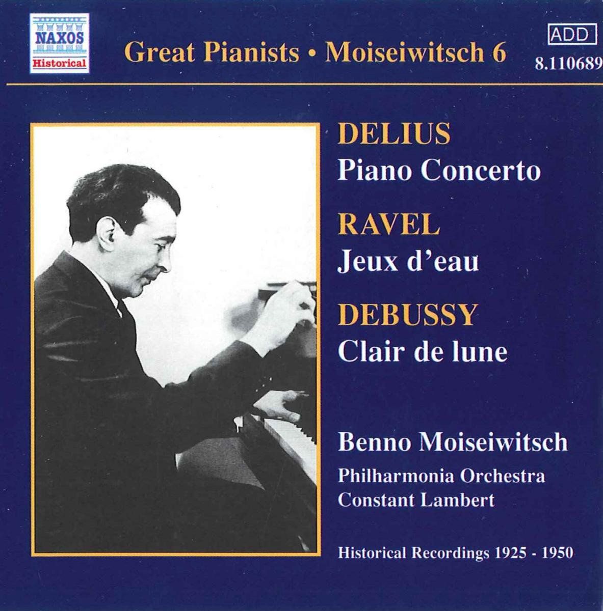OUTHERE Great Pianists: Benno Moiseiwitsch - CD