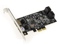 KALEA-INFORMATIQUE PCIe 4 + 2-poorts SATA en eSATA 6G-controllerkaart met Marvell 88SE9230-chipset met Raid 0 1 10 Hyperduo