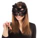 Bristol Novelty EM433 Transparant kattenoogmasker, zwart