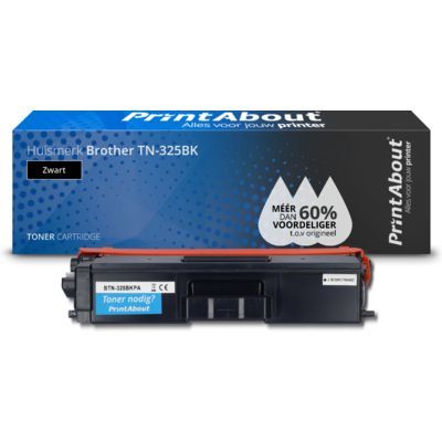 PrintAbout Huismerk Brother TN-325BK Toner Zwart Hoge capaciteit
