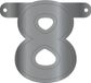 Folat Slingercijfer 8 Karton 12,5 X 11 Cm Zilver