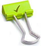 RAPESCO Foldback-papierklem/brievenklem, 19 mm, groen, 80 stuks