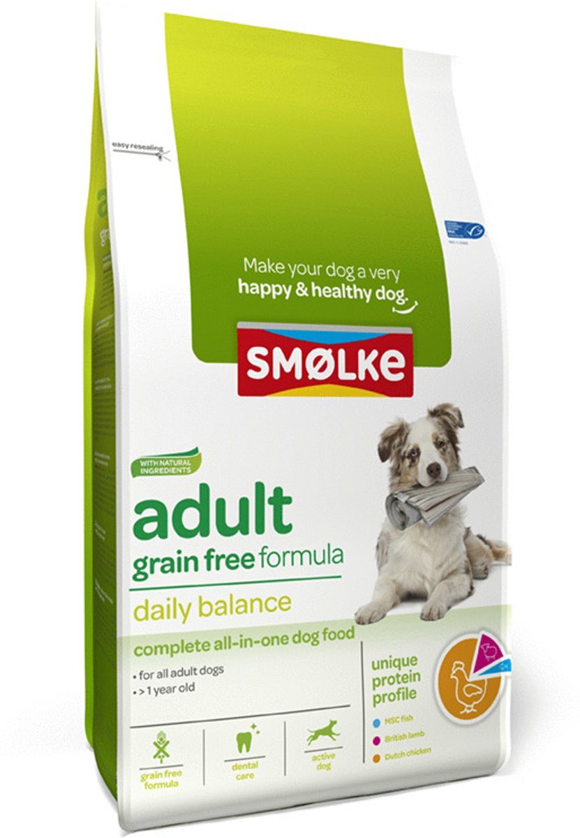 SMOLKE Adult Graanvrij - Hondenvoer - 3 kg