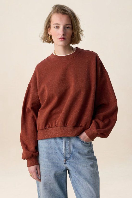 Sissy-Boy - Donkerrode lurex sweater