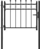 vidaXL Hekpoort HORST 100 x 75 cm Metaal Zwart Vergrendelbaar