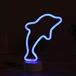 Kopper-24 LED-lamp in neonstijl, decoratieve vloerlamp, blauw (dolfijnkleur), afmetingen ongeveer 26,5 x 17 x 8,5 cm