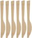Couverts jetables BBQ/anniversaire/camping - couteaux - 108x - bambou - 17 cm