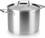 Lacor 45128 Kookpan met deksel, zilverkleurig, RVS, 10 liter