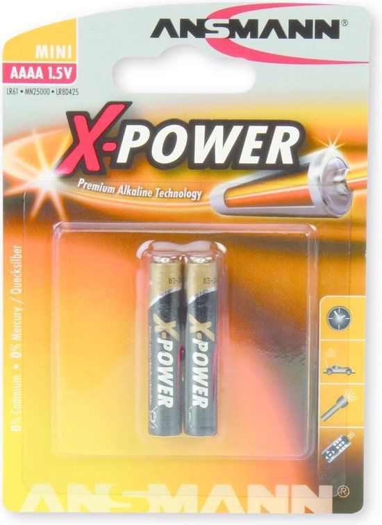 Ansmann X-Power AAAA Batterijen - 2 stuks