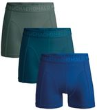 Muchachomalo Boxershort Heren – 3 Pack – Blauw – Effen – Katoen/Elastaan – Maat M