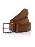 Tom Tailor - TTBART leren riem met vierkante gesp - Maat 105 - light brown uni