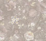 A.S. Création Vliesbehang Bloemen Landhuis Stijl Meerkleurig Bruin