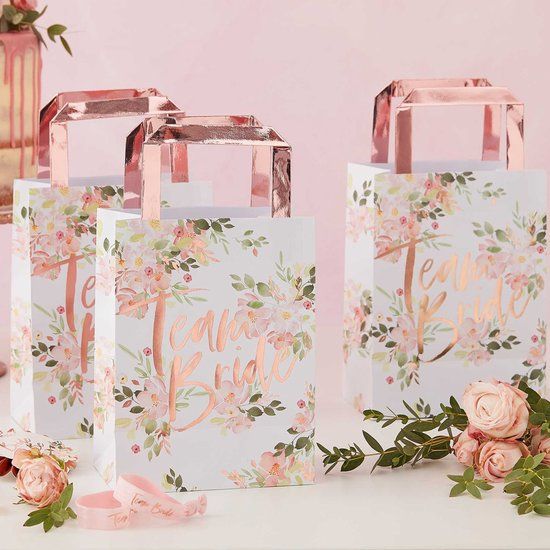 Ginger Ray Gift bag Rose gold - Team Bride (5 stuks)
