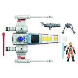 Star Wars Mission Fleet Stellar Class Luke Skywalker X-wing Fighter 2,5-inch schaal figuur en voertuig, speelgoed voor kinderen vanaf 4 jaar