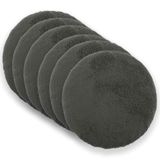 vidaXL Housse de coussin 6 pcs HEERLEN Gris foncé Ø 40 cm Bouclé