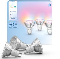 Philips Hue Essential Slimme LED GU10 Spotlight, Wit en gekleurd licht - 3-pack