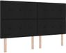 vidaXL Boxspringbed met hoofdeinde, zwart, 180 x 200 cm, gestoffeerd