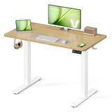 VASAGLE In hoogte verstelbaar bureau, statafel, computertafel, herinnering bij lang zitten, geheugenfunctie met 4 hoogtes, voor kantoor, 100 x 60 cm, goudkleurig eiken LSD310YA03