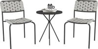 Outsunny Balkonmöbel Set - Stahl, Polyester - 46L x 60B x 80H cm - Grau