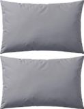 vidaXL Buitenkussens 60x40 cm grijs 2 stuks