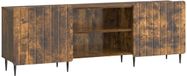 vidaXL meuble TV chêne fumé 150 x 31 x 52 cm bois transformé
