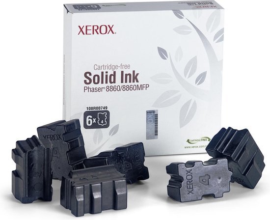 Xerox Genuine Xerox Solid Ink, Phaser 8860/8860MFP Zwart (6 Sticks)