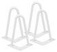 Pieds de table - Set de 4 - Pieds de meuble en métal - Acier inoxydable - Taille M - Blanc
