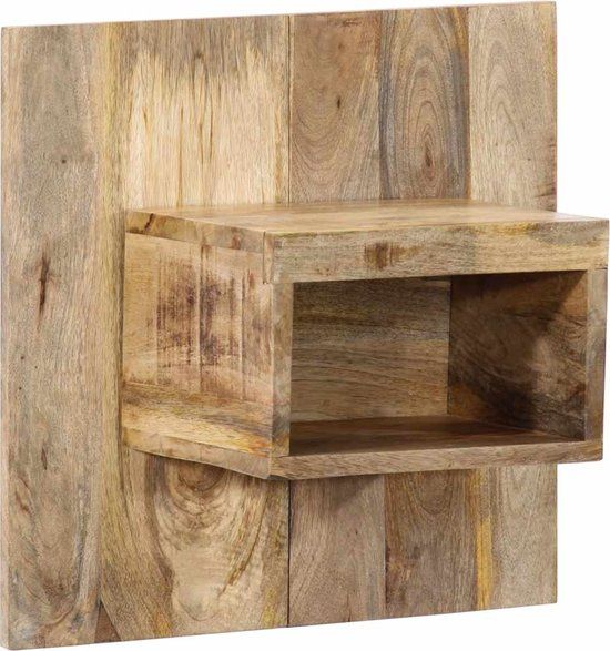 vidaXL Nachtkastje 50x27x50 cm massief ruw mangohout