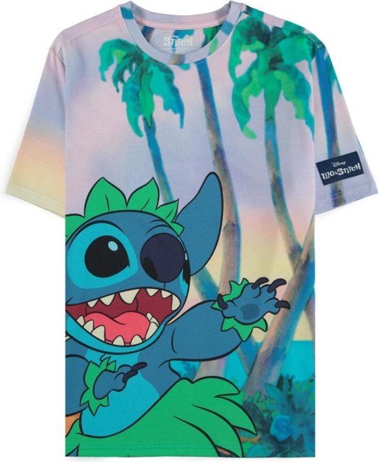 Disney Lilo & Stitch Tropical Heren T-shirt - meerkleurig - XL