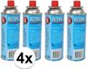 Alrides 4x Kookstel gasflessen butaan gas - 4 stuks a 227 gram - gasbus navulling