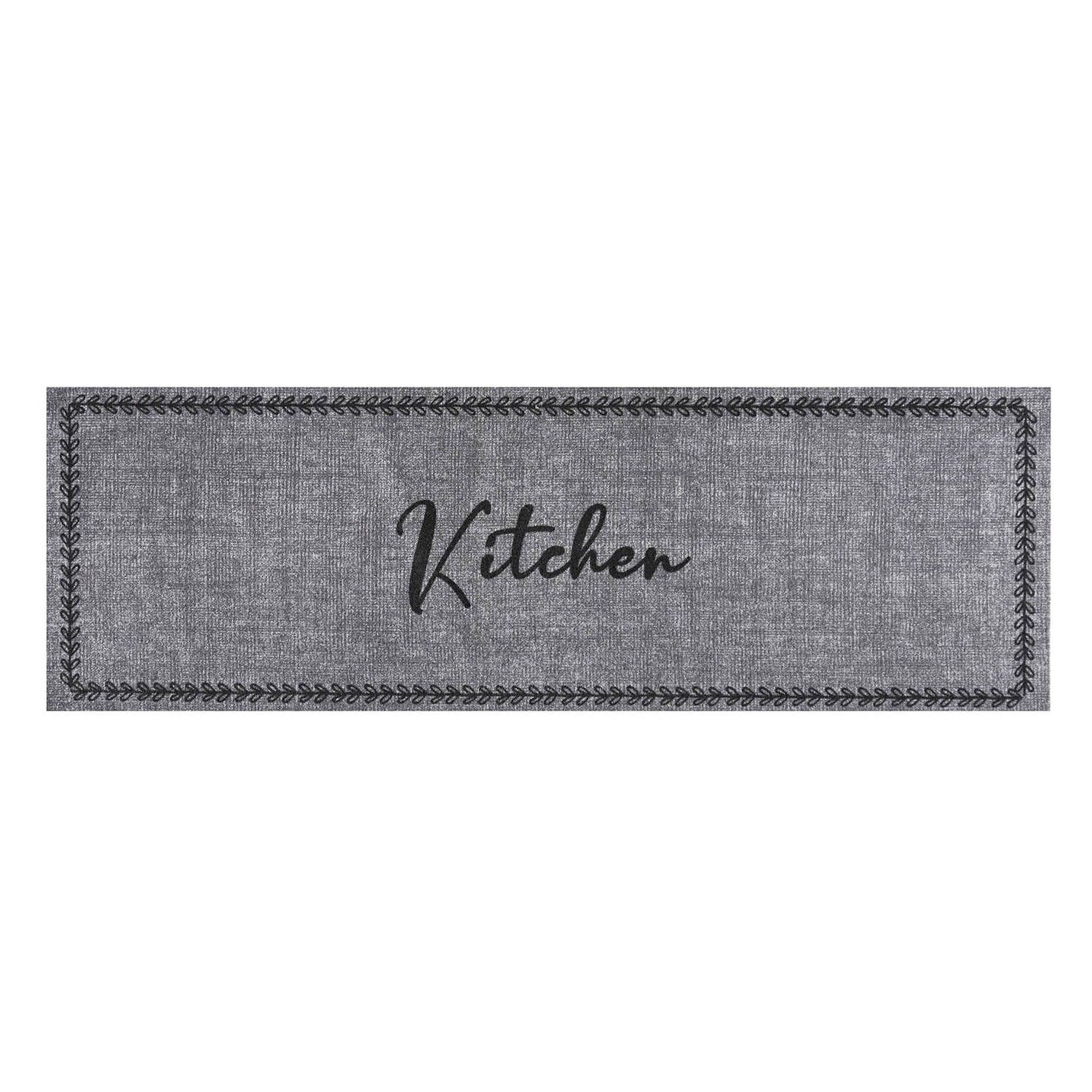 MD-Entree Keukenloper Cook&Wash Floreale Kitchen - 50 x 150 cm - Grijs