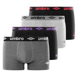 UMBRO caleçon homme boxer, coton, uni, 4 pièces
