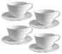 Tasses à expresso set de 4 - Tasses à café avec soucoupe - Tasses à cappuccino - Céramique - 180 ml - Élégant pour café/thé