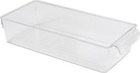 Urban Living Koelkast/keuken organizer mand/bak - transparant - kunststof - L32 x B15 x H7 cm