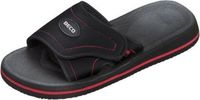 BECO Badslippers - Met Klittenband - Unisex - Zwart/rood - Maat 40